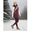 imagebaleaf Womens Thick Fleece Lined Leggings Winter Warm Thermal High Waisted Tummy Control Snow Ski PantsWine Red