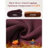 imagebaleaf Womens Thick Fleece Lined Leggings Winter Warm Thermal High Waisted Tummy Control Snow Ski PantsWine Red