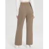imagebaleaf Fleece Lined Thermal Pants Women Sweatpants Wide Leg Water Resistant Casual Lounge with Pockets Yoga WorkoutBrown