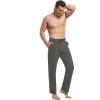 imagebaleaf Mens Sweatpants Yoga Lounge Cotton Pajama Pants Casual Open Bottom Straight Leg Stretchy Sweat Pants with PocketsAgray