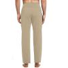 imagebaleaf Mens Sweatpants Yoga Lounge Cotton Pajama Pants Casual Open Bottom Straight Leg Stretchy Sweat Pants with PocketsAkhaki