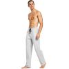 imagebaleaf Mens Sweatpants Yoga Lounge Cotton Pajama Pants Casual Open Bottom Straight Leg Stretchy Sweat Pants with PocketsBcharcoalLight Gray