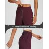 imagebaleaf Womens Business Casual Pants Stretch Travel Pants On Airport with Zipper Pockets Dressy Slacks Golf Work Pull onWine Red
