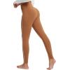 imagebaleaf Womens Fleece Lined Leggings Thermal Warm Winter Tights with Pockets High Waisted Yoga PantsCaramel