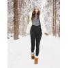 imagebaleaf Womens High Waisted Fleece Lined Leggings Workout Gym Pants with Pockets Thermal Winter Cold WeatherBlack