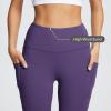 imagebaleaf Womens Leggings with Pockets Black Tummy Control Workout High Waisted Athletic 78 Ultra Soft Gym Yoga Ankle PantsShadow Purple