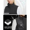 imagebaleaf Womens Running Puffer Vest Lightweight Winter Warm Vests Water Resistant Sleeveless Puffer JacketsBlack