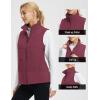 imagebaleaf Womens Running Puffer Vest Lightweight Winter Warm Vests Water Resistant Sleeveless Puffer JacketsWine Red