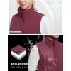 imagebaleaf Womens Running Puffer Vest Lightweight Winter Warm Vests Water Resistant Sleeveless Puffer JacketsWine Red