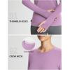 imagebaleaf Womens Thermal Long Sleeve Shirts Fleece Lined Tops Winter Cold Weather Running Gear Base LayerPurple1