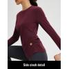 imagebaleaf Womens Thermal Long Sleeve Shirts Fleece Lined Tops Winter Cold Weather Running Gear Base LayerWine Red