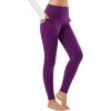 imagebaleaf Fleece Lined Leggings Women Waterproof Thermal Pants Winter Workout Running Tights with Pockets Cold Weather GearPurple
