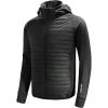 imagebaleaf Mens Running Jacket Lightweight Warm Up Puffer Jacket Hybrid Thermal Hiking Golf Insulated Coat Thumble HoleBlack