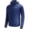 imagebaleaf Mens Running Jacket Lightweight Warm Up Puffer Jacket Hybrid Thermal Hiking Golf Insulated Coat Thumble HoleBlue