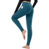 imagebaleaf Winter Clothing for Women Leggings Fleece Lined Tights Thermal Warm Thick Yoga Pants Cold Weather GearUtility Blue