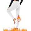 imagebaleaf Winter Clothing for Women Leggings Fleece Lined Tights Thermal Warm Thick Yoga Pants Cold Weather GearWhite