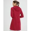 imagebaleaf Womens Fleece Sweatshirt Dress Thermal Long Winter Fall Tunic Dresses Outfits with Pocket Hooded PulloverRed