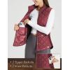 imagebaleaf Womens Puffer Vest Lightweight Winter Warm Stand Collar Quilted Vests Water Resistant Zip PocketsWine Red