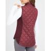 imagebaleaf Womens Puffer Vest Lightweight Winter Warm Stand Collar Quilted Vests Water Resistant Zip PocketsWine Red