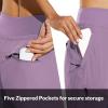 imagebaleaf Womens Joggers Lightweight Hiking Pants High Waist 5 Zipper Pockets Quick Dry Travel Athletic UPF50Purple 255 Inseam