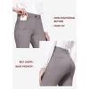 imagebaleaf Womens Yoga Dress Pants Stretchy Work Slacks Business Casual Straight LegBootcut Pull on Trousers w 4 PocketsGray