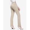 imagebaleaf Womens Yoga Dress Pants Stretchy Work Slacks Business Casual Straight LegBootcut Pull on Trousers w 4 PocketsKhaki