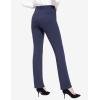 imagebaleaf Womens Yoga Dress Pants Stretchy Work Slacks Business Casual Straight LegBootcut Pull on Trousers w 4 PocketsNavy Blue