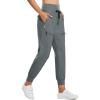 imagebaleaf Womens Joggers Lightweight Hiking Pants High Waist 5 Zipper Pockets Quick Dry Travel Athletic UPF50Dark Grey 28 Inseam