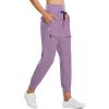 imagebaleaf Womens Joggers Lightweight Hiking Pants High Waist 5 Zipper Pockets Quick Dry Travel Athletic UPF50Purple 255 Inseam