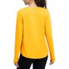 imagebaleaf Womens Long Sleeve Running Shirts Lightweight Stretchy Workout Athletic Yoga Tops with Curved Hem Thumb LoopYellow