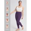 imagebaleaf 78 Workout Leggings with Pockets for Women High Waisted Tummy Control Plus Size Yoga Pants for Running Gym AthleticShadow Purple