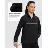 imagebaleaf Womens Fleece Golf Pullover Half Zip Running Jacket Thermal Shirts Winter Cold Weather Gear Water ResistantBlack