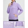imagebaleaf Womens Fleece Golf Pullover Half Zip Running Jacket Thermal Shirts Winter Cold Weather Gear Water ResistantLight Purple