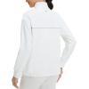 imagebaleaf Womens Fleece Golf Pullover Half Zip Running Jacket Thermal Shirts Winter Cold Weather Gear Water ResistantStar White