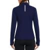 imagebaleaf Womens Fleece Running Jacket HalfZip Cold Weather Gear Thermal Shirts Tops Athletic Pullover Workout WinterBlue
