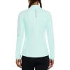 imagebaleaf Womens Fleece Running Jacket HalfZip Cold Weather Gear Thermal Shirts Tops Athletic Pullover Workout WinterGreen