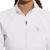 imagebaleaf Womens Fleece Running Jacket HalfZip Cold Weather Gear Thermal Shirts Tops Athletic Pullover Workout WinterWhite
