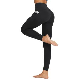 imagebaleaf 78 Workout Leggings with Pockets for Women High Waisted Tummy Control Plus Size Yoga Pants for Running Gym AthleticBlack