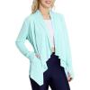 imagebaleaf Womens Long Sleeve Sun Shirts UPF 50 Lightweight Open Front Cardigan with Pockets Beach Cover Up SPF Sun WrapGreenlong Sleeve