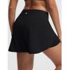 imagebaleaf Womens 5quot Swim Shorts High Waisted 2 in 1 Board Shorts Quick Dry Swimming Bottom with Pockets UPF 50Black