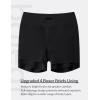 imagebaleaf Womens 5quot Swim Shorts High Waisted 2 in 1 Board Shorts Quick Dry Swimming Bottom with Pockets UPF 50Black
