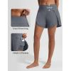 imagebaleaf Womens 5quot Swim Shorts High Waisted 2 in 1 Board Shorts Quick Dry Swimming Bottom with Pockets UPF 50Dark Gray