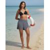 imagebaleaf Womens 5quot Swim Shorts High Waisted 2 in 1 Board Shorts Quick Dry Swimming Bottom with Pockets UPF 50Dark Gray