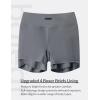 imagebaleaf Womens 5quot Swim Shorts High Waisted 2 in 1 Board Shorts Quick Dry Swimming Bottom with Pockets UPF 50Dark Gray