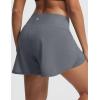 imagebaleaf Womens 5quot Swim Shorts High Waisted 2 in 1 Board Shorts Quick Dry Swimming Bottom with Pockets UPF 50Dark Gray