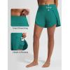 imagebaleaf Womens 5quot Swim Shorts High Waisted 2 in 1 Board Shorts Quick Dry Swimming Bottom with Pockets UPF 50Green
