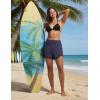 imagebaleaf Womens 5quot Swim Shorts High Waisted 2 in 1 Board Shorts Quick Dry Swimming Bottom with Pockets UPF 50Navy Blue