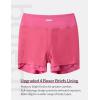 imagebaleaf Womens 5quot Swim Shorts High Waisted 2 in 1 Board Shorts Quick Dry Swimming Bottom with Pockets UPF 50Pink