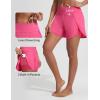 imagebaleaf Womens 5quot Swim Shorts High Waisted 2 in 1 Board Shorts Quick Dry Swimming Bottom with Pockets UPF 50Pink