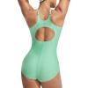 imagebaleaf Womens One Piece Swimsuit Adjustable Straps Athletic Racerback Training Bathing Suit SwimwearLight Green